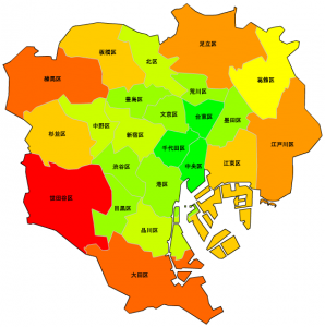 東京23区人口マップ