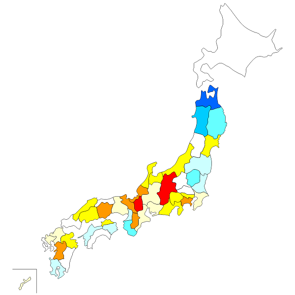 都道府県別 平均寿命 地図